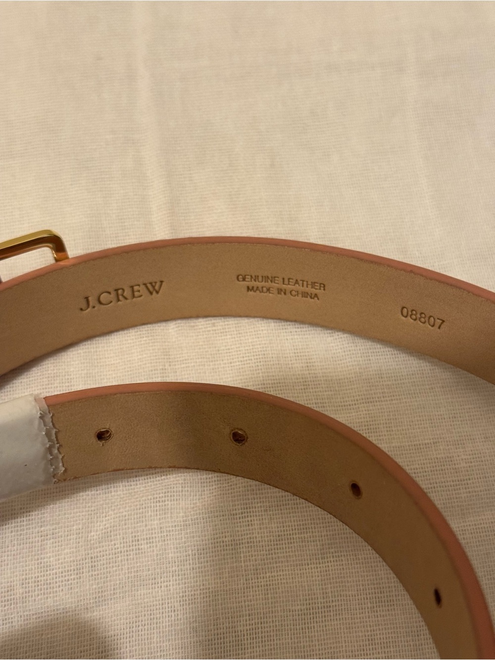 NWT VINTAGE J. Crew Monica Patent Metal Belt Frosted Taupe Deadstock Small - Picture 5 of 11